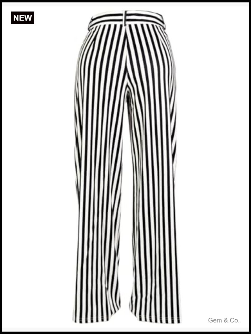 High Rise Wide Leg Trousers with Pockets Summer Loose Fit Casual Pants - Picture 5 of 5